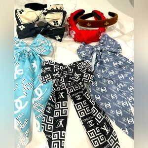 Hair Accessory Bundle, 4 headbands & 3 Fashion Bow Clips!